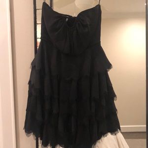 Black silk strapless dress- Rebecca Taylor